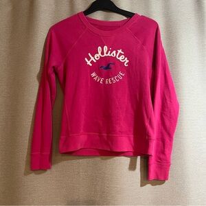 Hollister Wave Rescue Graphic Sweatshirt - Magenta Pink - Size M Y2k Style